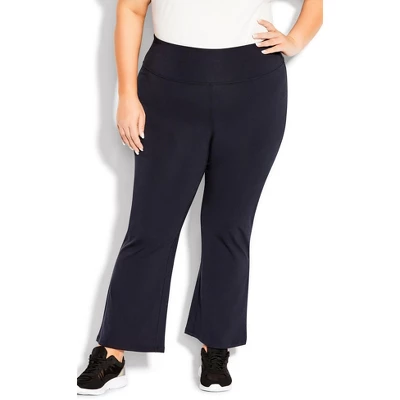 Women's Plus Size Pima Bootleg Legging Navy - Average | AVE LEISURE - Image 3