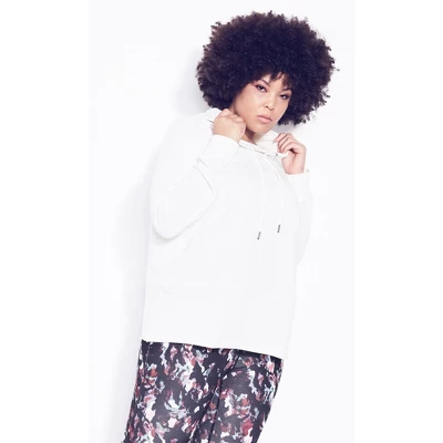 Women's Plus Size Harley Hoodie - Ivory | ZIM & ZOE - Image 3