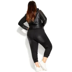 Women's Plus Size Layered Hoodie Jacket - Black | CCX