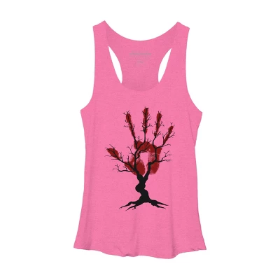 Women's Design By Humans Halloween Tree By AisenArt Racerback Tank Top - Image 8