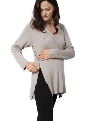 Ingrid & Isabel Maternity Side Zip Nursing Sweater - Image 2