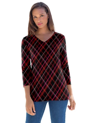 Jessica London Women’s Plus Size V-Neck Tee - Image 7