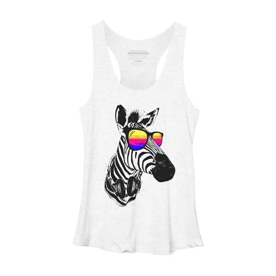 Women's Design By Humans Cool Zebra By Clingcling Racerback Tank Top - Image 7