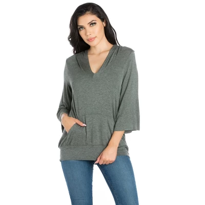 24seven Comfort Apparel Womens Trendy Oversized Fashion Hoodie Top - Image 6