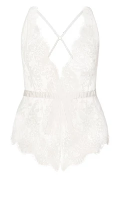 Women's Plus Size Emily Lace Teddy - Ivory | FOX & ROYAL - Image 2