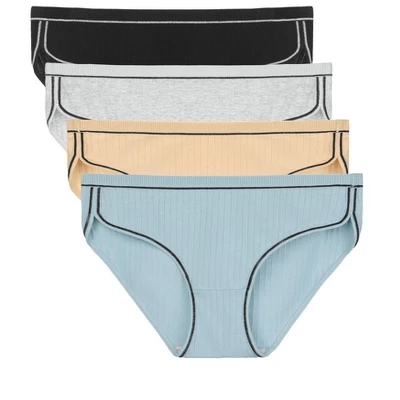 Agnes Orinda Women Plus Lingerie Soft Cotton Panties Briefs 4 Pack - Image 4