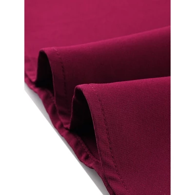 Allegra K Women's A Line Sweetheart Neck 3/4 Sleeve Belt Vintage Cocktail Dresses - Image 4