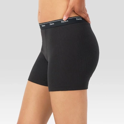 Hanes Women's 4pk Originals Boxer Briefs - White/Red/Black - Image 3