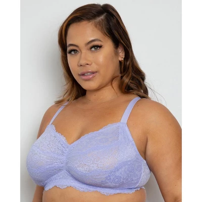 Curvy Couture Women's Luxe Lace Wireless Bralette