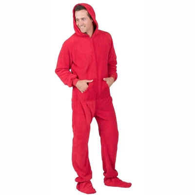 Footed Pajamas - Heatwave Adult Hoodie Chenille Onesie - Image 2