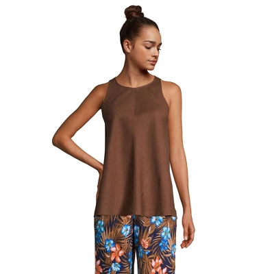 Lands' End Women's Tall Linen Sleeveless Top - Image 3