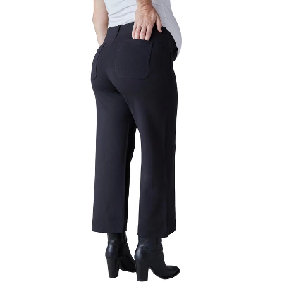 Ingrid & Isabel Maternity Cropped Wide Leg Ponte Pant - Image 3