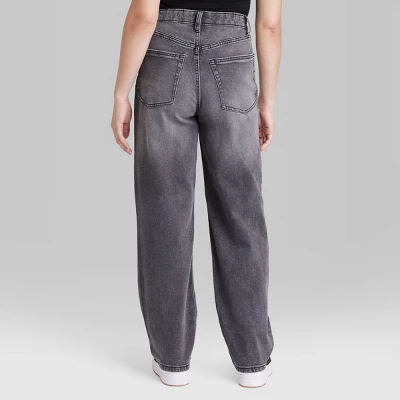 Women's High-Rise 90's Relaxed Straight Jeans - Wild Fable™ Black Wash - Image 2