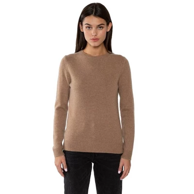 JENNIE LIU 100% Pure Cashmere Extra-ply Cozy Long Sleeve Crew Neck Sweater - Image 2
