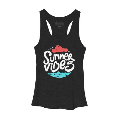 Women's Design By Humans Ocean Summer Vibes By Sebiondbh Racerback Tank Top - Image 2