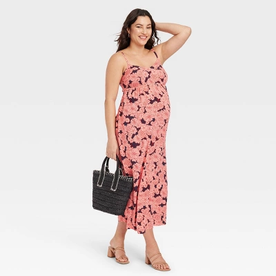 Sleeveless Tie-Back Woven Maxi Maternity Dress - Isabel Maternity By Ingrid & Isabel™ Floral - Image 2