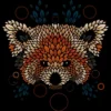 Junior's Design By Humans Red Panda Face By LetterQ T-Shirt