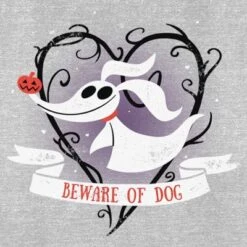 Women's The Nightmare Before Christmas Beware Of Dog Zero T-Shirt