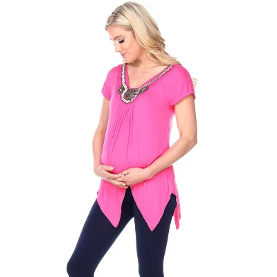 Maternity Myla Embellished Tunic Top - White Mark - Image 6