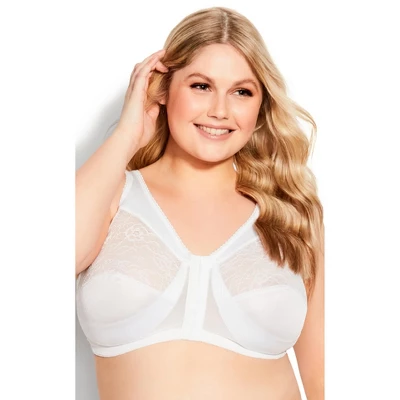 Women's Plus Size Full Coverage Wire Free Bra - White | AVENUE - Image 16