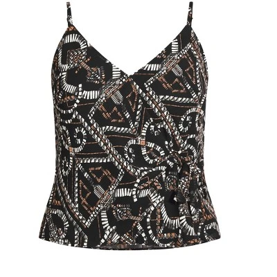 Women's Plus Size Exotic Tile Top - Black | CITY CHIC - Image 2