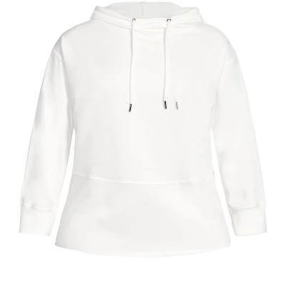 Women's Plus Size Harley Hoodie - Ivory | ZIM & ZOE - Image 2