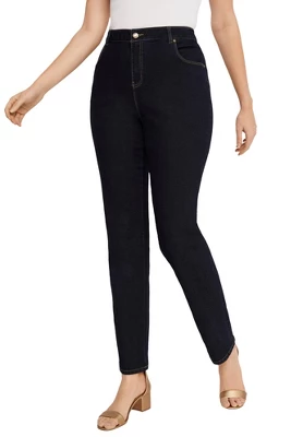 Jessica London Women’s Plus Size Petite True Fit Straight Leg Jeans - Image 4