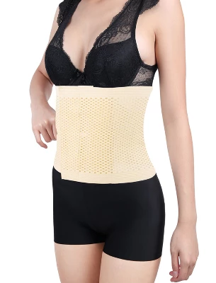 Unique Bargains Mesh Breathable Postpartum Belly Abdominal Shaping Belt Waist Wrapping Shaper Cincher Corset Shapewear Beige X-Large - Image 7