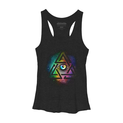 Women's Design By Humans Eye Of Horus By Clingcling Racerback Tank Top - Image 3