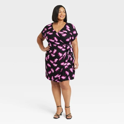 Women's Dolman Short Sleeve Wrap Dress - Ava & Viv™ - Image 5