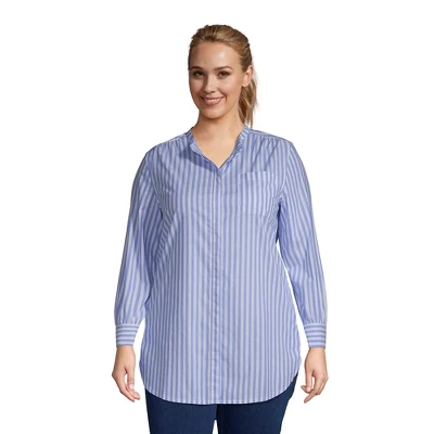 Lands' End Women's Cotton A-Line Long Sleeve Tunic Top - Image 12