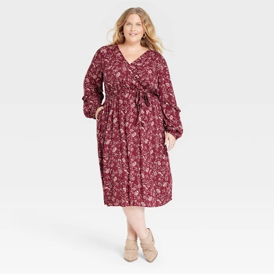 Women's Flutter Long Sleeve Wrap Dress - Knox Rose™ - Image 4