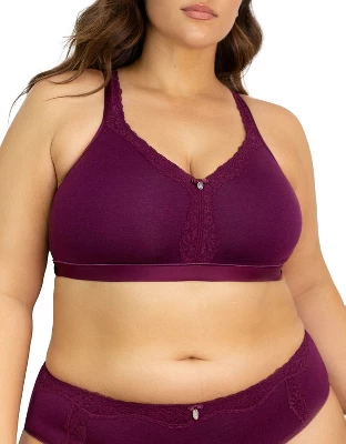 Curvy Couture Women's Cotton Luxe Unlined Wireless Bra - Image 9
