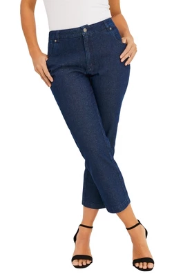 Jessica London Women’s Plus Size Classic Denim Capri - Image 7