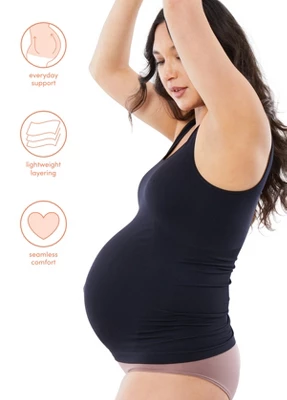Ingrid & Isabel Basics Maternity Belly Support Cami Bundle 2 Pack - Image 2