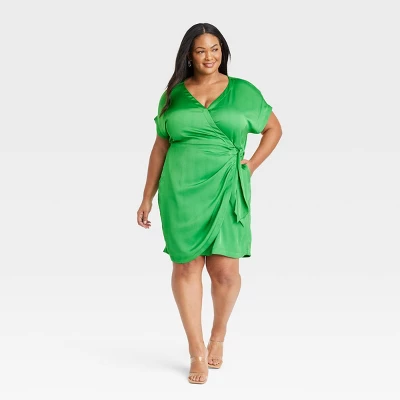 Women's Dolman Short Sleeve Wrap Dress - Ava & Viv™ - Image 4