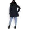 Women's Plus Size Wonderwall Coat - Navy | CITY CHIC