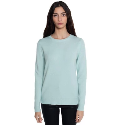 JENNIE LIU 100% Pure Cashmere Extra-ply Cozy Long Sleeve Crew Neck Sweater - Image 4