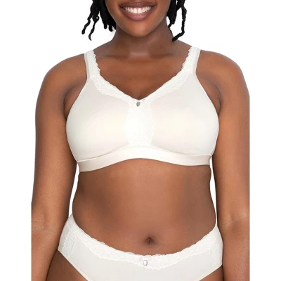 Curvy Couture Women's Cotton Luxe Unlined Wireless Bra - Image 3