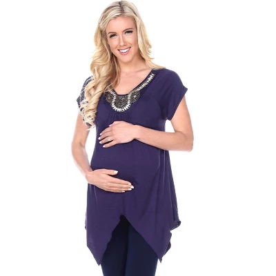 Maternity Myla Embellished Tunic Top - White Mark - Image 8