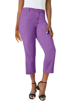 Jessica London Women’s Plus Size Classic Denim Capri - Image 11