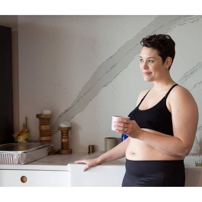 Bamboobies Yoga Nursing Bra- Black - Image 3