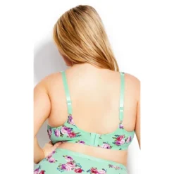 Women's Plus Size Fashion Soft Caress Bra - Mint Floral | AVENUE