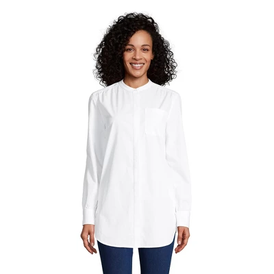 Lands' End Women's Cotton A-Line Long Sleeve Tunic Top - Image 10