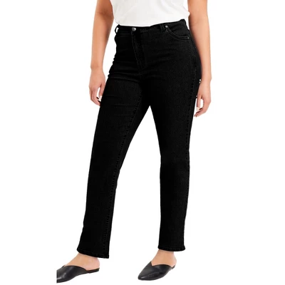 June + Vie By Roaman's Women’s Plus Size June Fit Straight-Leg Jeans - Image 5
