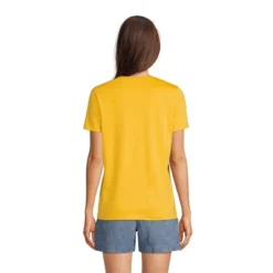 Lands' End Women's Tall Relaxed Supima Cotton Short Sleeve V-Neck T-Shirt
