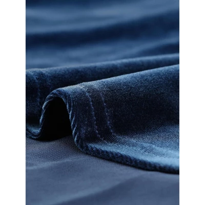 Agnes Orinda Women's Plus Size Velvet Long Sleeve Irregular Draped Mesh Hem Open Front Cardigan - Image 4