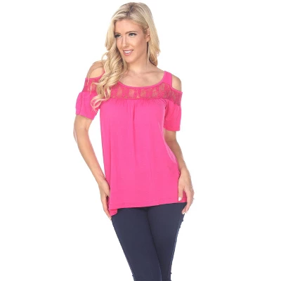 Women's Cut Out Shoulder Bexley Tunic Top - White Mark - Image 11