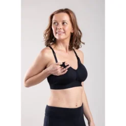 Simple Wishes Women's All-in-One SuperMom Nursing And Pumping Bralette - Black