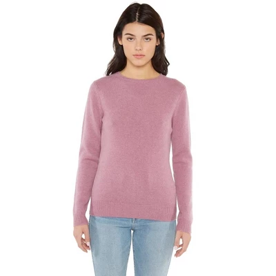 JENNIE LIU 100% Pure Cashmere Extra-ply Cozy Long Sleeve Crew Neck Sweater - Image 5